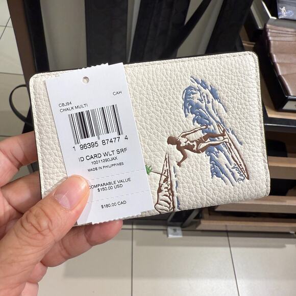 Coach Outlet ID Card Wallet Surf Print CBJ94, Chalk Multi - Picture 6 of 6